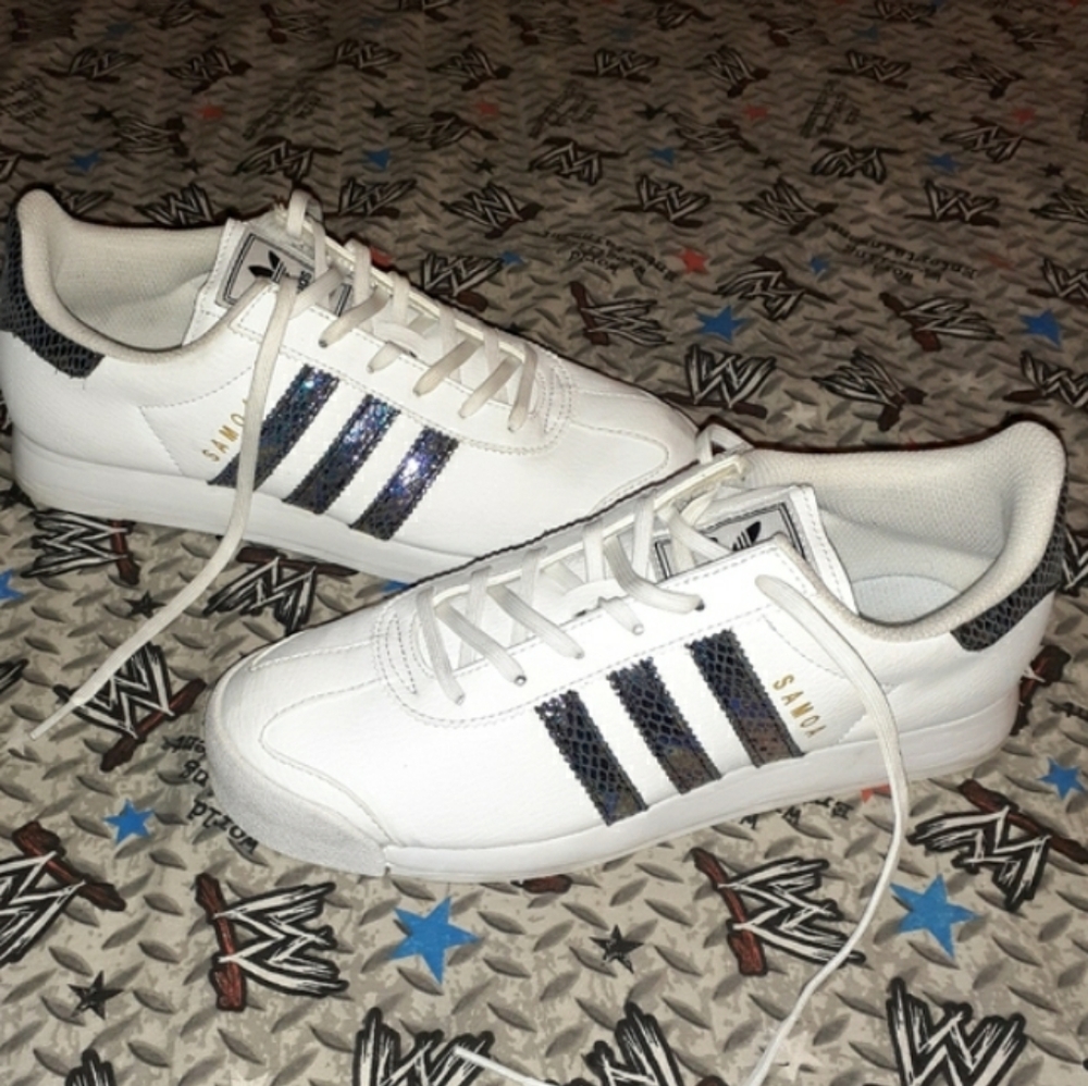 Adidas Samoa Rainbow Snakeskin Shoes Vintage